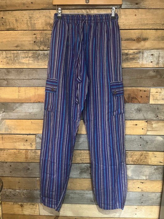 Blue striped pants