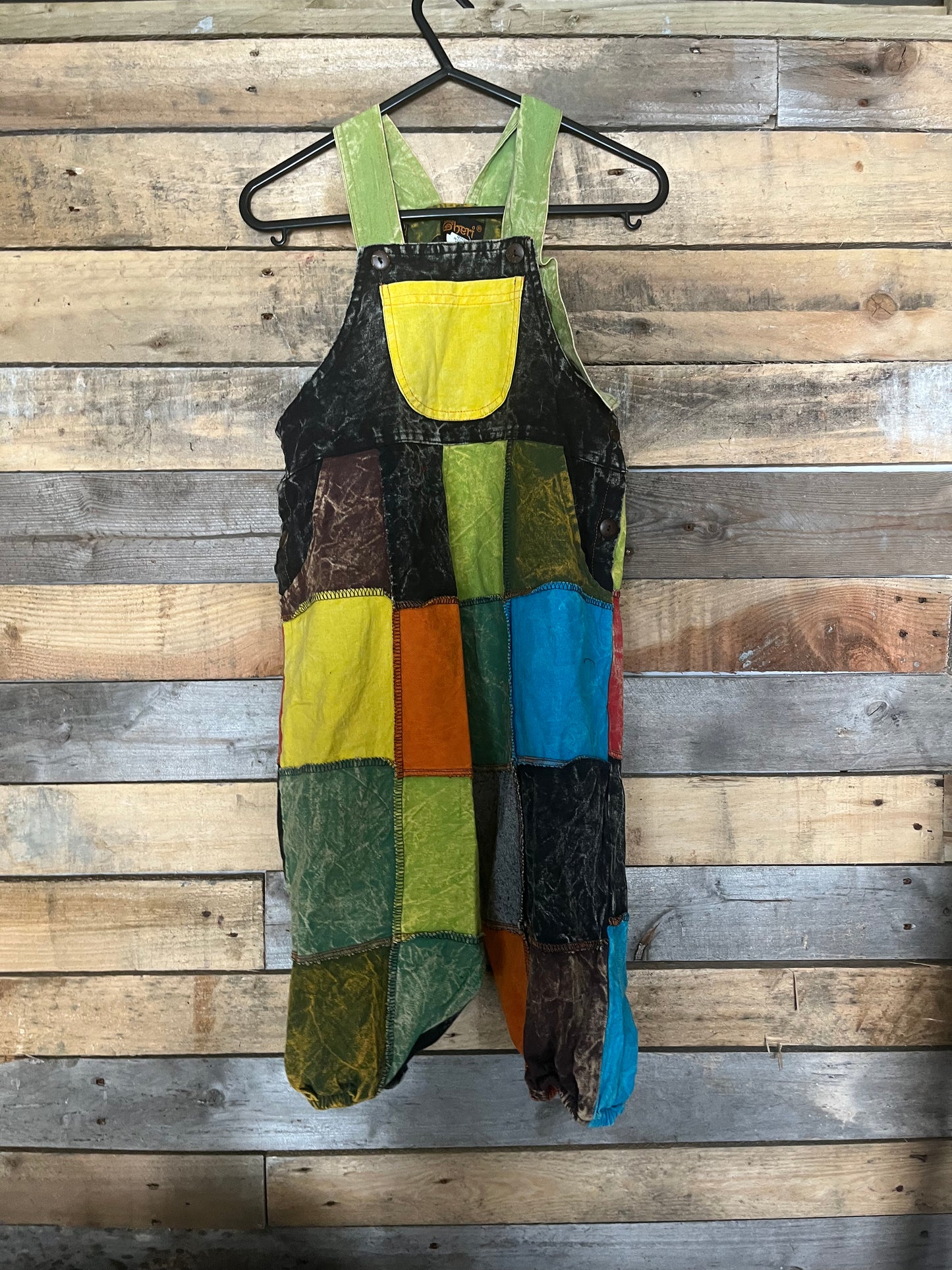 Kids patchwork dungarees