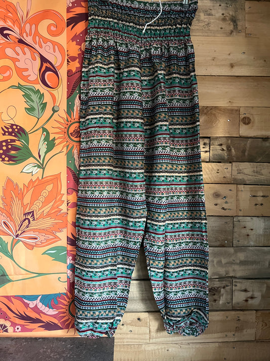 Aztec print trousers